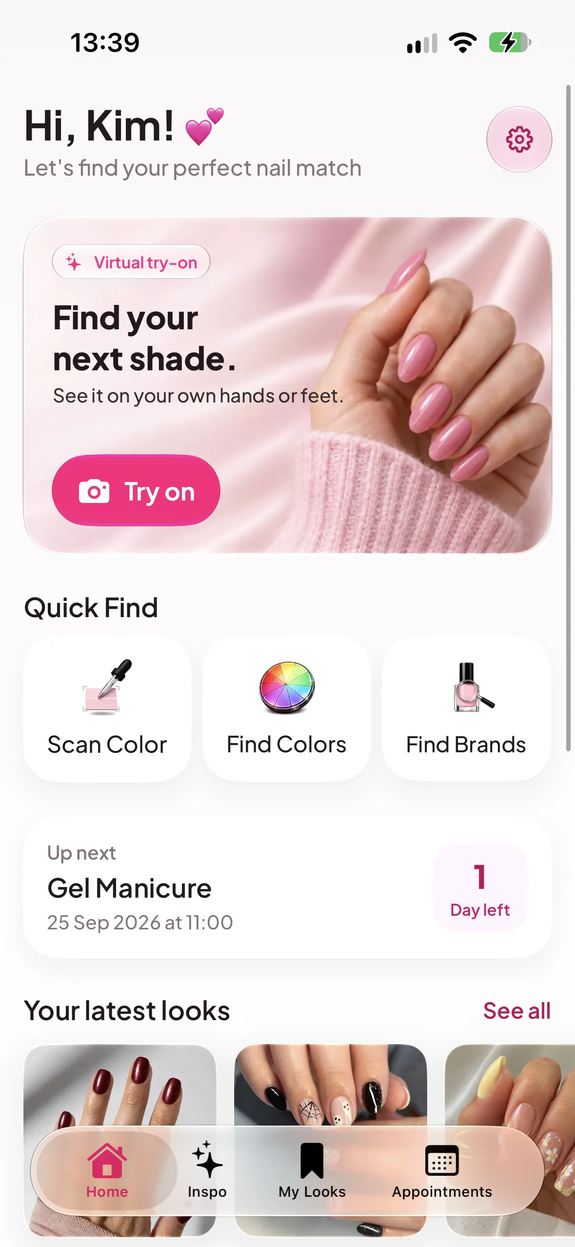 Glamy app screenshot